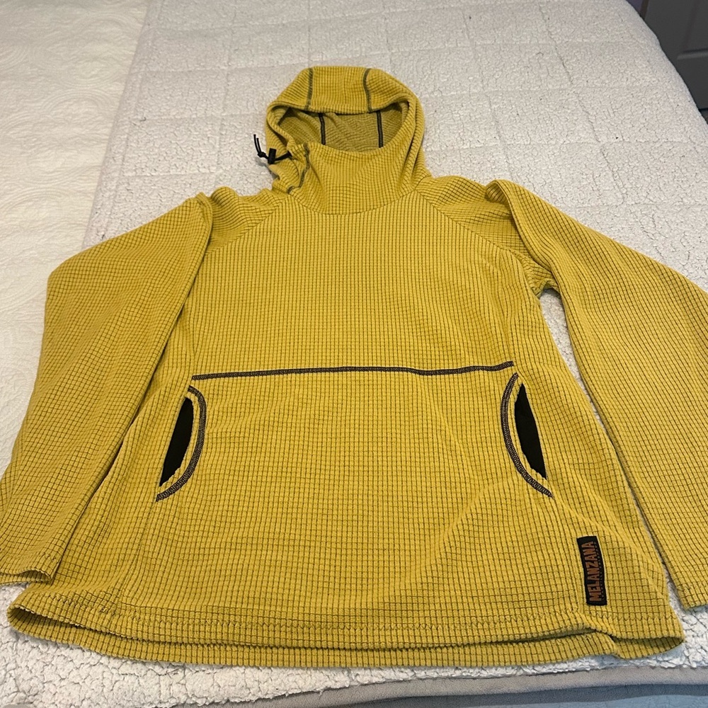 Melanzana Yellow Women’s Micro Grid Hoodie